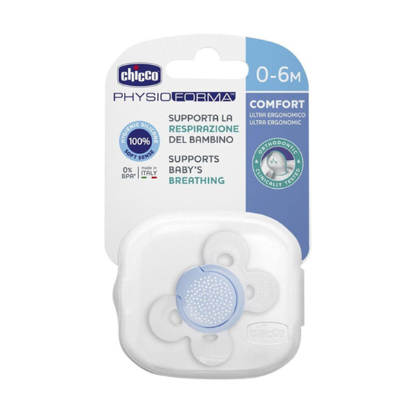 Chicco Соска силикон хөх 0-6m Physio comfort