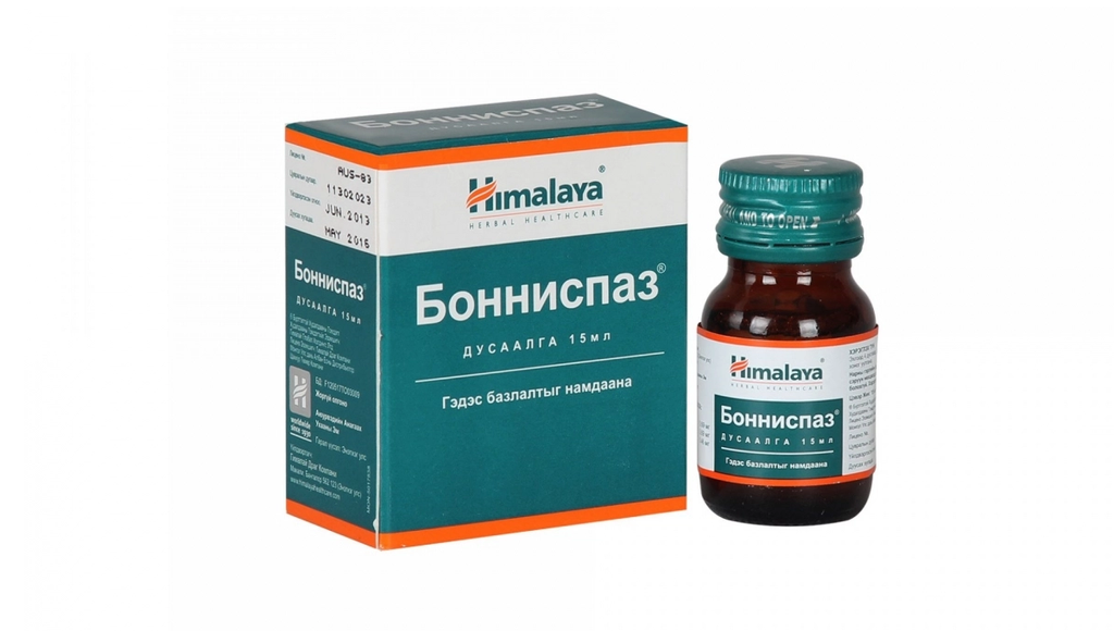 Бонниспаз 15мл дусал Himalaya Цахиур төмөр